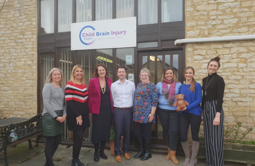Victoria Prentis MP with Child Brain Injury Trust Staff