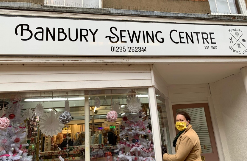 Victoria visits Banbury Sewing Centre