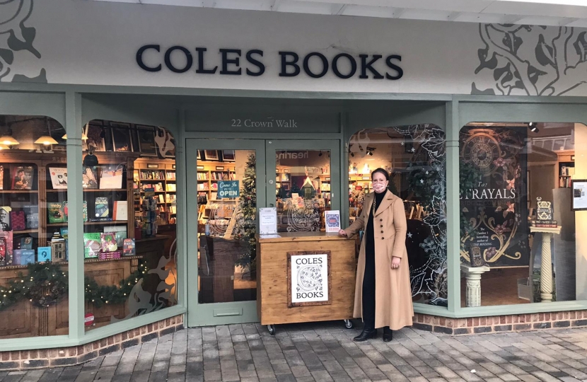 Victoria visits Coles Books in Bicester