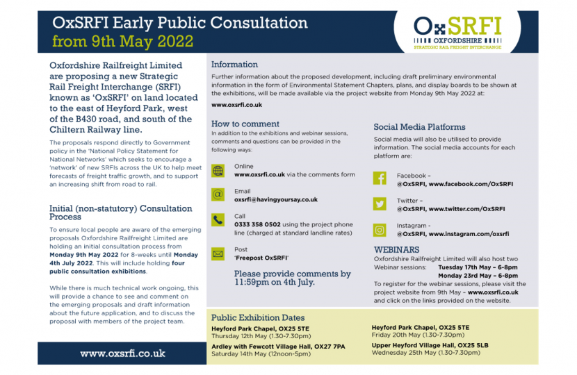 OxSRFI Consultation Notice