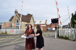 Victoria and Beth West at London Road crossing